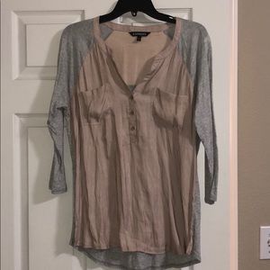 Pink and light gray Express top